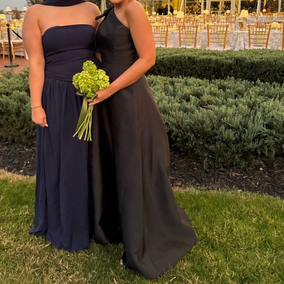 ALFRED SUNG Black Satin Twill Maxi Dress - Picture 5 of 5